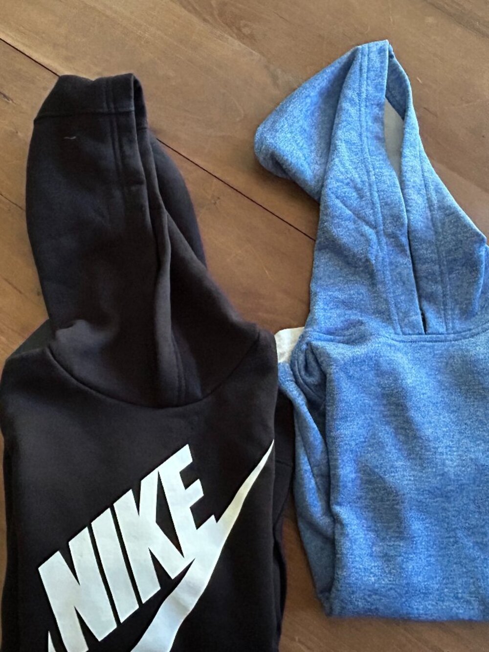 Sweatshirts w/hood, Boys Sz 5, Black Nike NWT, Blue Boston Trader, short sleeve